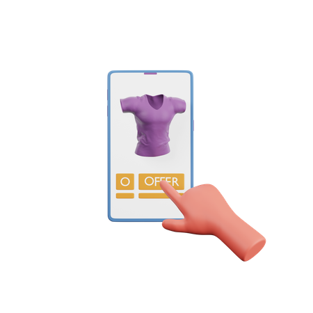 Online Shopping Offer 3D Illustration