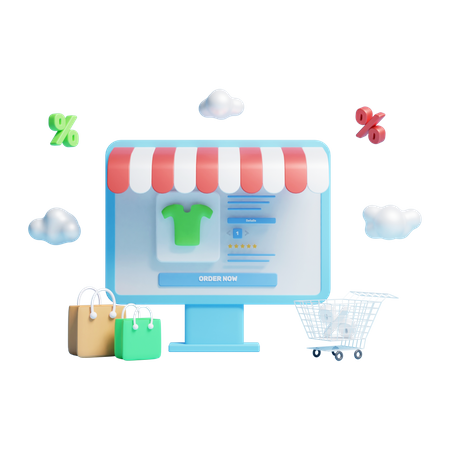 Online Shopping Offer  3D Icon