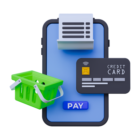 Online Shopping Payment  3D Icon