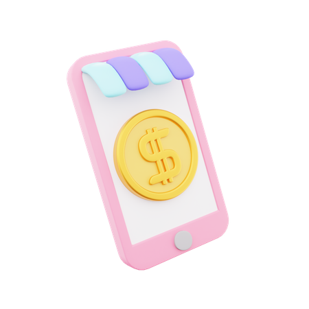 Online Shopping Payment  3D Icon