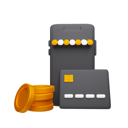 Online Shopping Payment  3D Icon