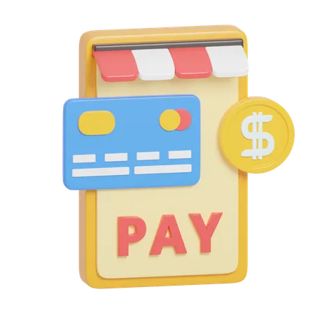 Online Shopping Payment  3D Icon