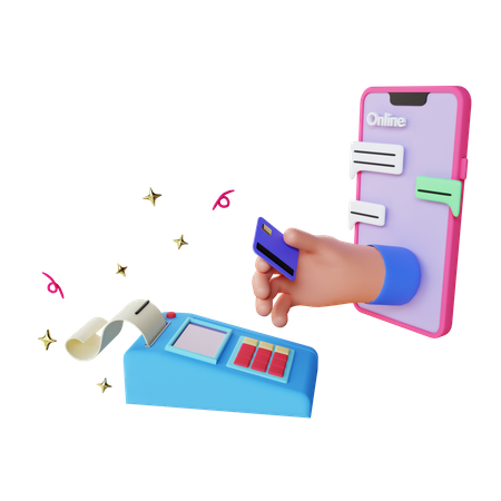 Online Shopping Payment  3D Icon