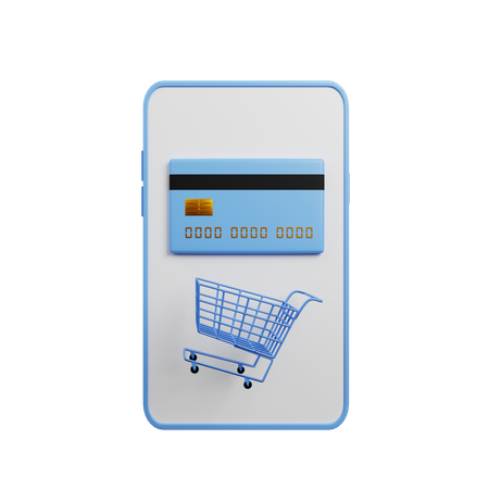 Online Shopping Payment  3D Illustration