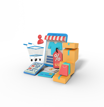 Online-Shopping-Rabatt  3D Icon