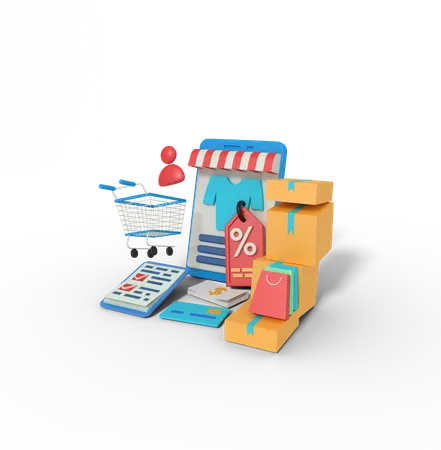 Online-Shopping-Rabatt  3D Icon