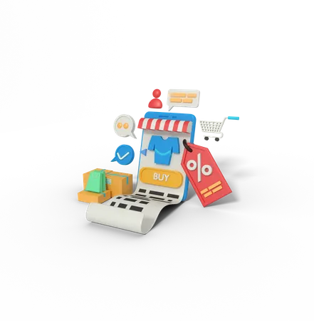 Online-Shopping-Rabatt  3D Icon