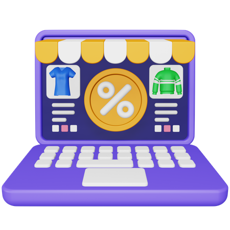 Online-Shopping-Rabatt  3D Icon