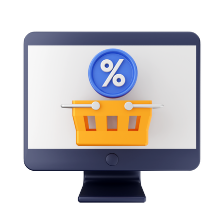 Online-Shopping-Rabatt  3D Icon