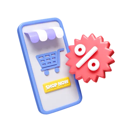 Online-Shopping-Rabatt  3D Icon