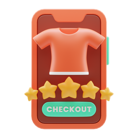 Online Shopping Rating  3D Icon