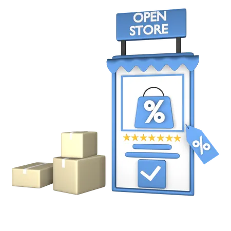 Online Shopping Sale  3D Icon