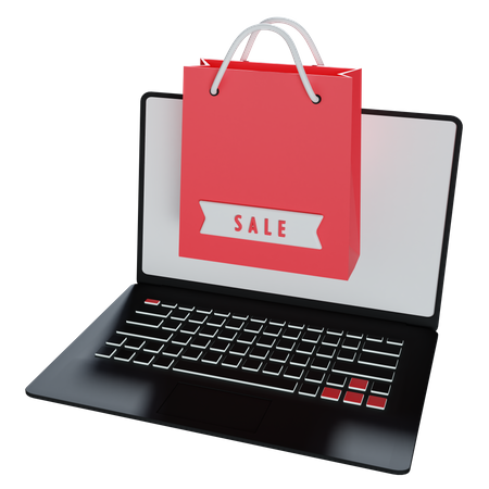 Online Shopping Sale 3D Illustration