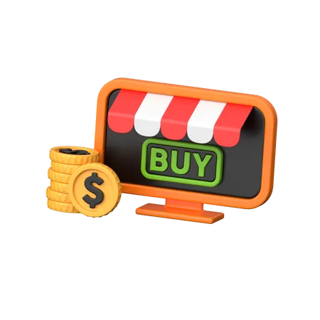 Online Shopping Store 3 D Icon Representing E Commerce Platforms Digital Retail And Online Transactions Symbolizing Convenience And Accessibility In Shopping 3D Icon