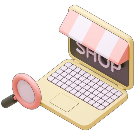 Online Shopping Store  3D Icon