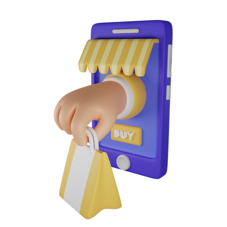 Online Shopping Store  3D Icon