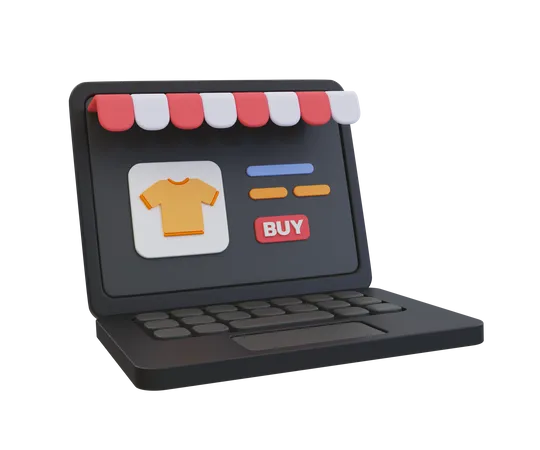 Online Shopping Store  3D Icon