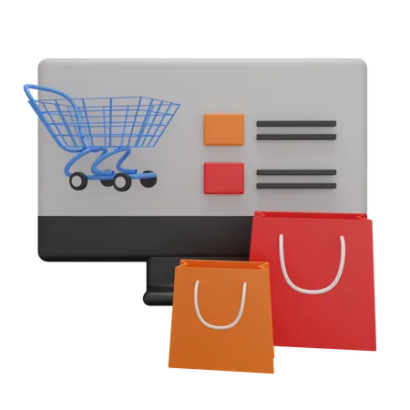 Online-Shopping-Verkauf  3D Illustration