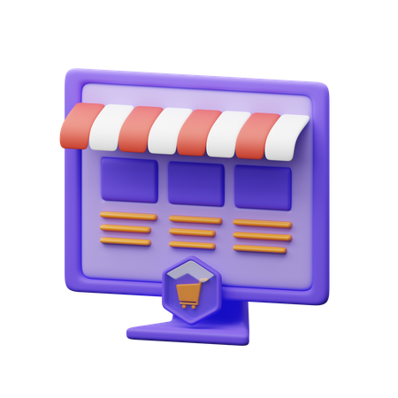 Online shopping web  3D Icon