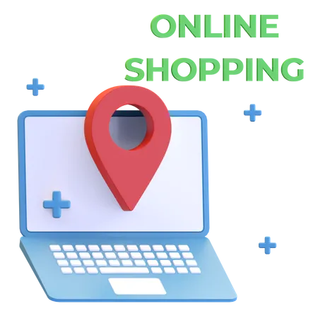 Cash On Delivery Shop From Laptop Web Online Shop Icon 3D Illustration