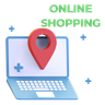 3d online shopping website logo