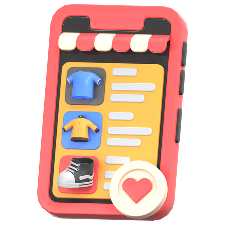 Online Shopping Wish List  3D Icon