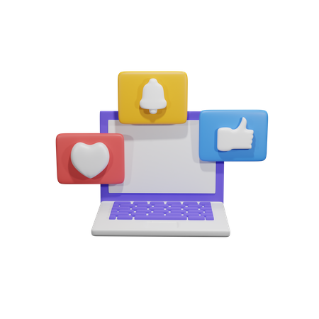 Online Social Media  3D Icon