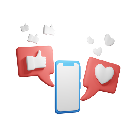 Online Social Media  3D Icon