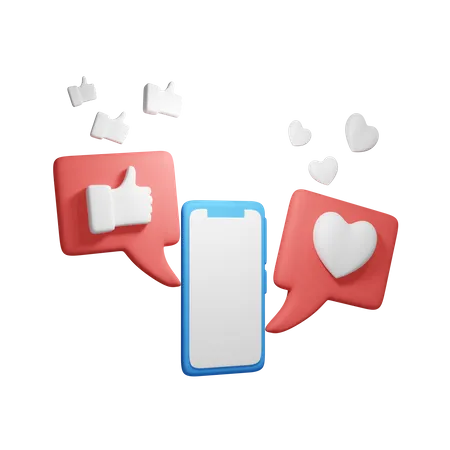 Online Social Media  3D Icon