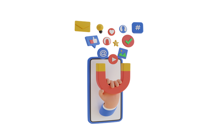 Online Social Network Promotion  3D Icon