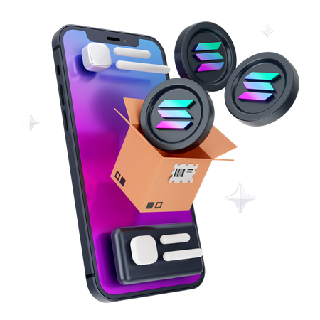 Online-Solana-Box  3D Icon