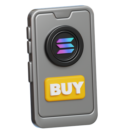 Online Solana Buy  3D Icon