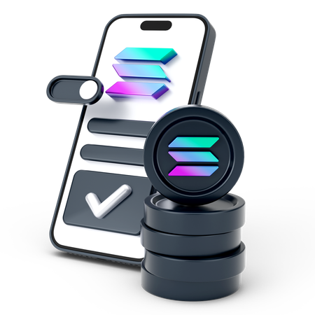 Online-Solana-Münze  3D Icon