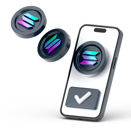 Online-Solana-Münze  3D Icon