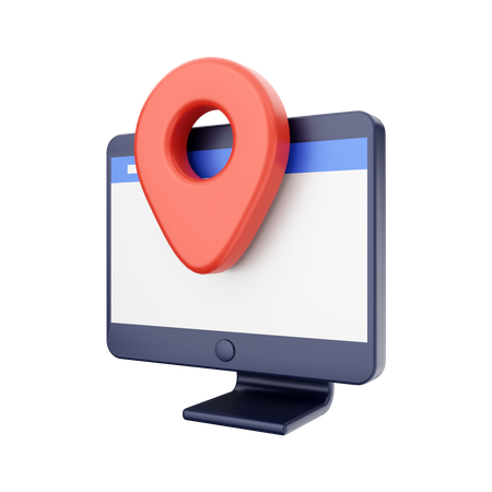 Online-Standort  3D Icon
