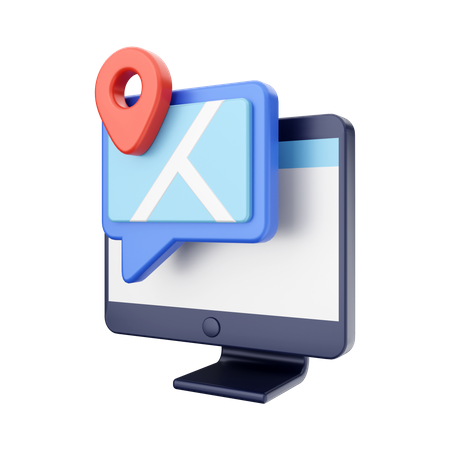 Online-Standortnachricht  3D Icon