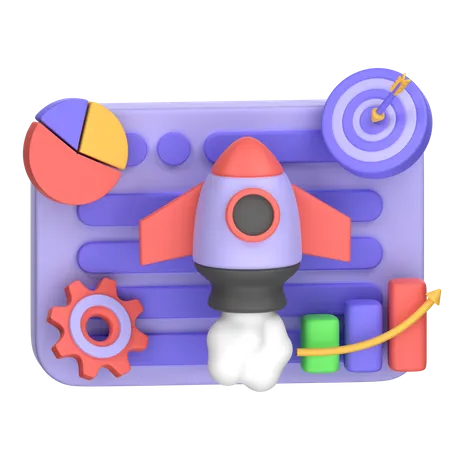 Online Startup  3D Icon