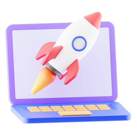 Online Startup  3D Icon