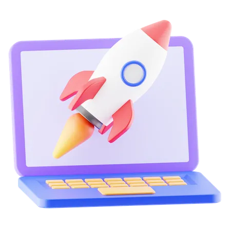 Online Startup  3D Icon