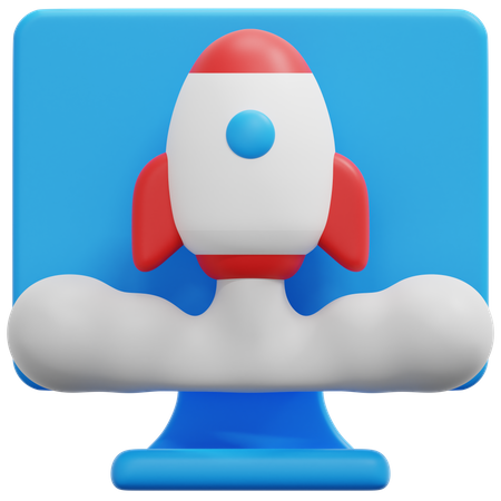 Online Startup  3D Icon