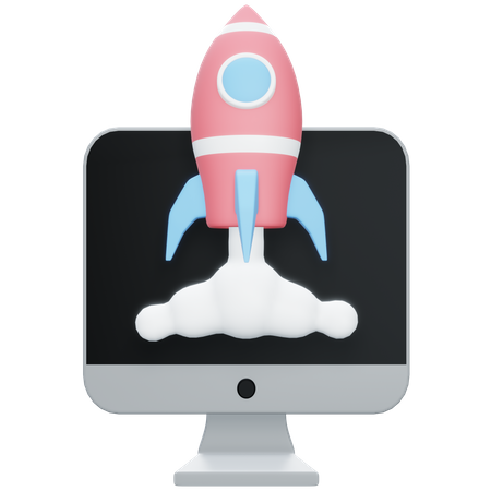 Online Startup  3D Icon
