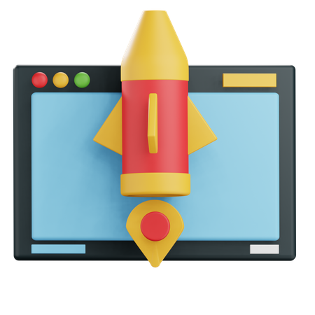 Online Startup  3D Icon