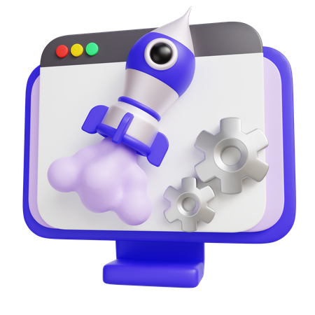 Online Startup 3D Icon