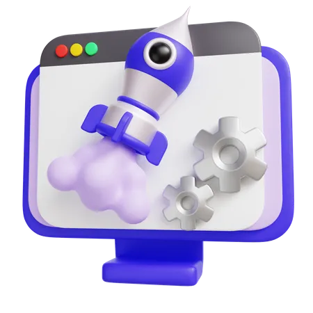 Online Startup 3D Icon