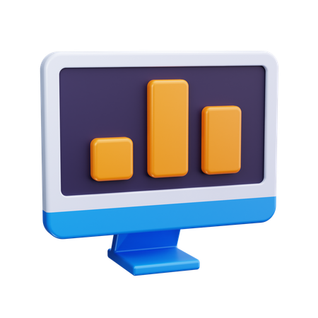 Online Statistics  3D Icon