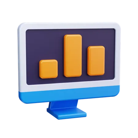 Online-Statistiken  3D Icon