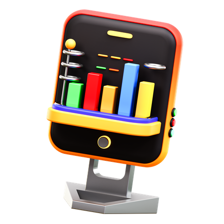 Online-Statistiken  3D Icon