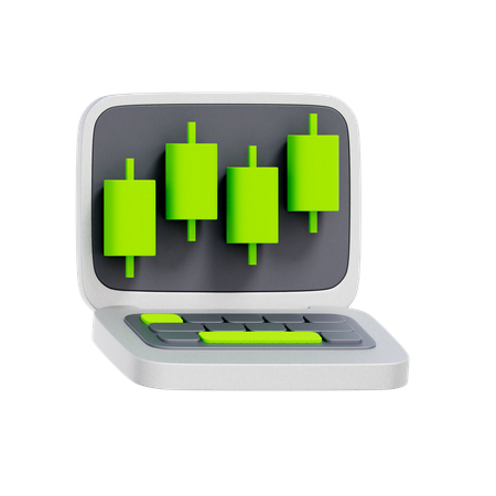 Online Stock Trading  3D Icon