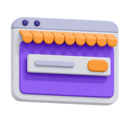 An Icon Of Ecommerce Store Front In 3 D Format 3D Icon