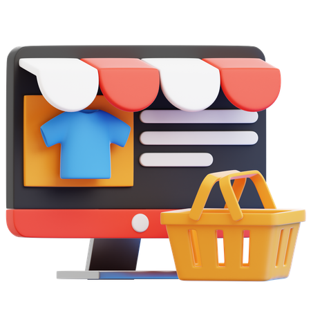 Online Store  3D Icon